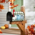 thumbnail image 6 of Autumn Fall Mailbox Cover Magnetic Blue Pumpkin Leaves Checkered Mailbox Wraps Post Letter Box Cover for Garden Yard Home Decor Standard Size 21" x 18", 6 of 6