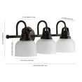 thumbnail image 4 of JONATHAN Y Virginia 25.25" 3-Light Metal/Glass LED Vanity Light, Oil Rubbed Bronze, 4 of 6