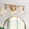 thumbnail image 1 of KSANA Gold Bathroom Light Fixtures, 3-Light Vanity Light Fixtures with Clear Glass, 1 of 4