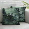 thumbnail image 3 of Orinice Crocodile Graphic Decorative Throw Pillow Cover for Home Couch Living Room Bed Sofa - Short Plush Material - 1PC 20x20in, 3 of 5