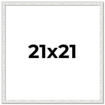 21x21 Frame White Real Wood Picture Frame Width 0.75 inches | Interior Frame Depth 0.5 inches |