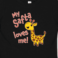 thumbnail image 4 of Inktastic My Safta Loves Me Cute Giraffe Boys or Girls Baby T-Shirt, 4 of 5