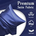 thumbnail image 5 of LIFCOM Satin Pillowcase with Envelope Closure,Body, Navy Blue,（1 Count）, 5 of 6