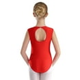 thumbnail image 5 of YUUMIN 3Pcs Kids Girls Sparkly Sleeveless Gymnastics Leotard Unitard Ballet Dance Biketard with Shorts Set Red 12, 5 of 6