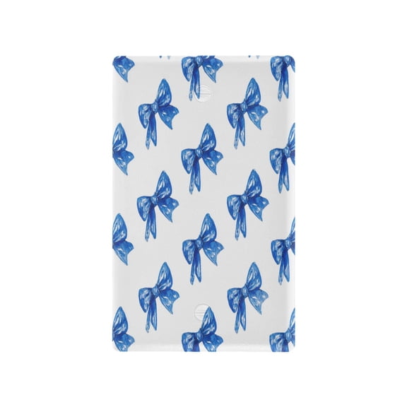 Light Switch Cover Switch Plate Outlet Cover Plug Cover for Electrical Unused Outlet Cover Blue Bows Pattern