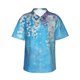 thumbnail image 1 of Fotbe Hanging Orchids Floral Blue Camisa Hawaiana para Hombre Unisex – Camisa Casual de Verano con Botones de Manga Corta de Algodón y Lino,Small, 1 of 7