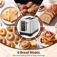 thumbnail image 2 of Suodoka 2-Slice Digital Toaster, Stainless Steel Touch Control Toaster with 6 Shade Settings, 5 Functions & 5.51" Extra-Wide Slots, 2 of 8