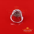 thumbnail image 5 of King of Bling's 0.10CT Real Diamond 925 Sterling White Silver Womens Floral Ring Size 6.75, 5 of 11
