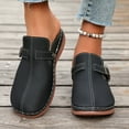 thumbnail image 3 of Dakaela Womens Slip on Clogs Mules Orthopedic Low Wedge Walking Shoes Backless Summer Sandals Black 6.5, 3 of 8