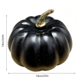 thumbnail image 2 of Artificial Foam Pumpkin Decor, 3 x 3 Inch Mini Fake Pumpkin Model for Halloween Fall Thanksgiving Tabletop Centerpiece Home Party Indoor Outdoor Decoration（Black）, 2 of 3