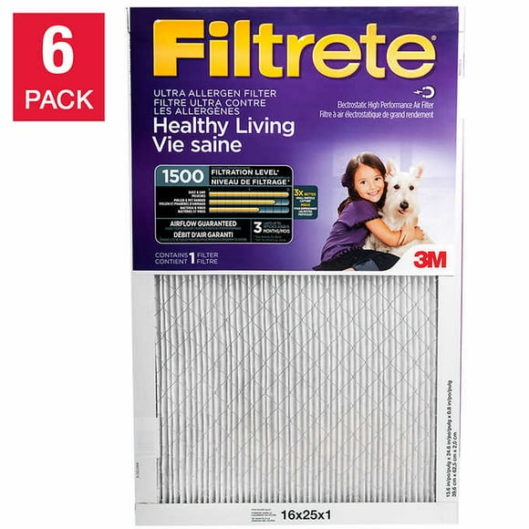 3M - Filtrete Filtres de Four, 16 Po x 25 Po - 6 (Pack)