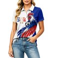 thumbnail image 2 of Women's Football Graphic T-Shirt, Women's Printed Short Sleeve Sports Top - Fashion Athletic Workout Shirt for Gym and Casual Wear for Soccer Tournament 2026 Blue Size: 2XL, 2 of 5