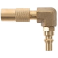 thumbnail image 5 of KAKOWELY Propane Quick Connect Adapter for RV with Brass Material and Golden Color 1/4 Inch Connector 90 Degree Elbow,2.44"X2.05"X0.63", 5 of 5