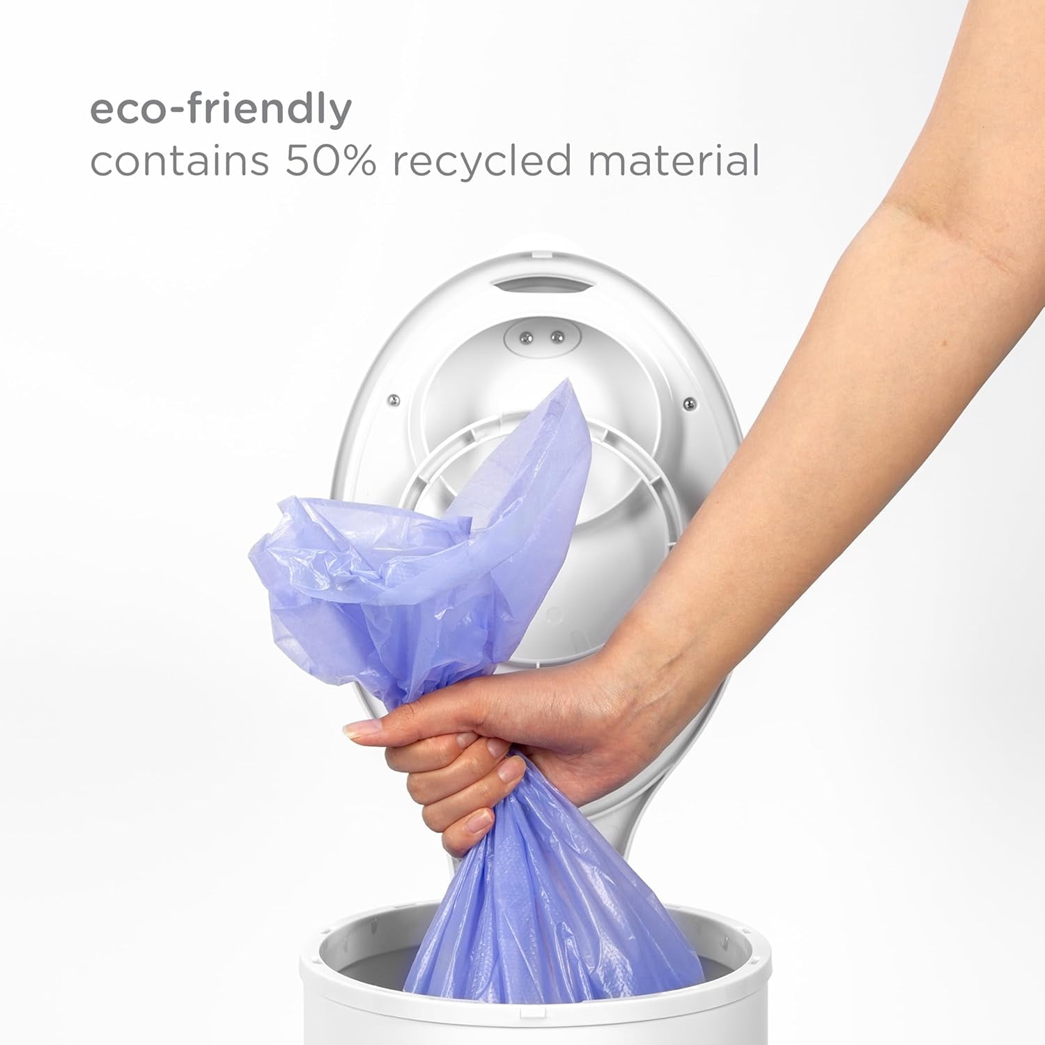 Diaper Pail Plastic Bags, Disposable Baby Waste Bags, 3 Pack, 75 Count, 13-Gallon Bags