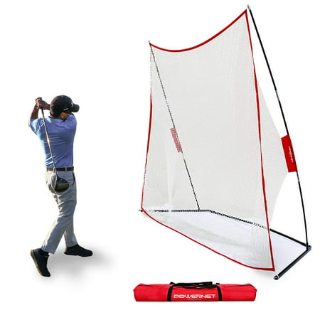 PowerNet 10x7 Golf Practice Training Net New and Improved Design for 2019 for Working on Drives, Chips with Woods or Irons Large Hitting Surface Indoor or Outdoor
