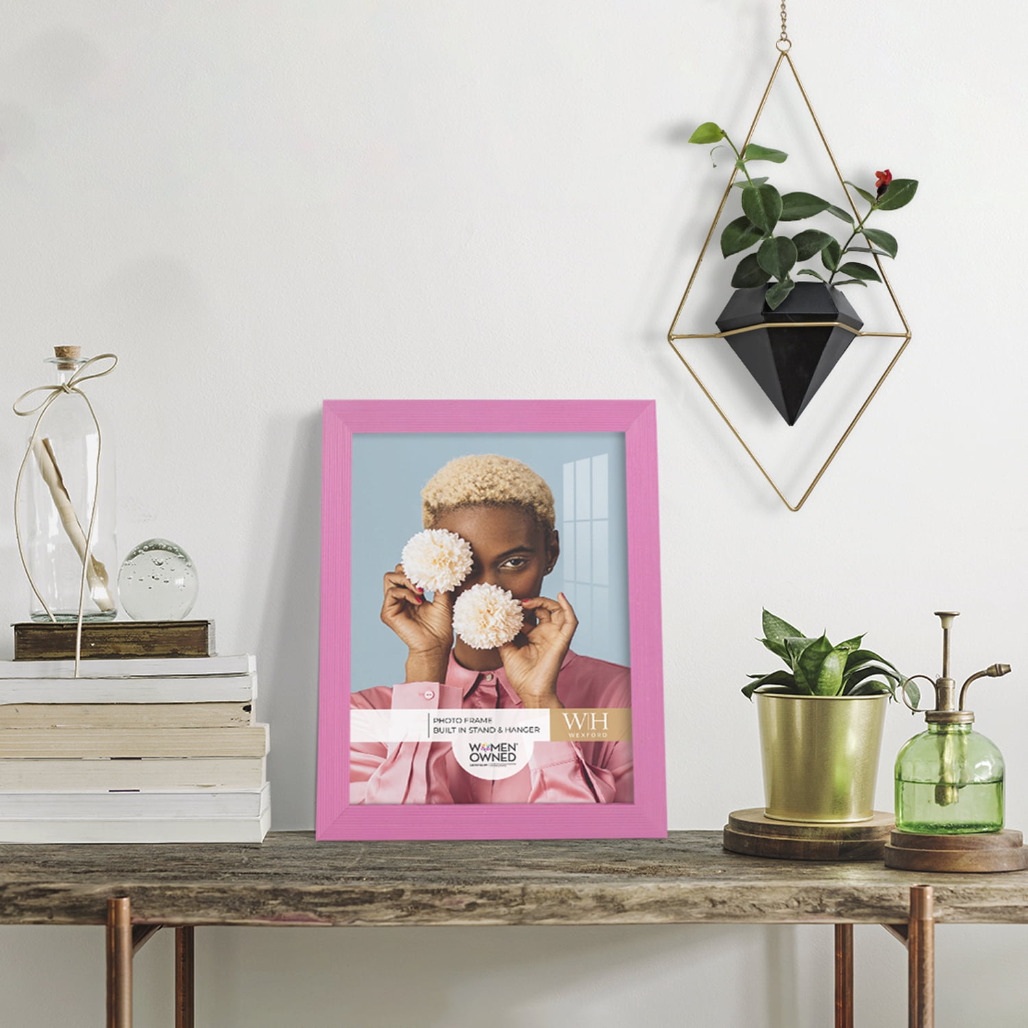 Grooved 8 in. x 10 in. Pink Picture Frame (Set of 2)