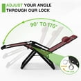 thumbnail image 6 of PNKKODW Oversized 29" XL Zero Gravity Chair w/Upgraded Lock and Wider Cup Holder,Removable Cushion&Headrest&Footrest, Camping Reclining Lawn Chair for Patio Outdoor Office,Wine Red, 6 of 9