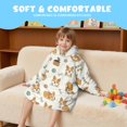 thumbnail image 4 of Corgi and Dog Food Cream Pattern Lamb Fleece Blanket Hoodies for Teens ,Teens Oversize Sherpa Wearable Hooded Blanket Sweatshirt with Super Pockets, 4 of 5