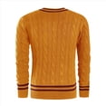 thumbnail image 3 of Suéter de Cuello en V para Hombre, Informal, de Punto , Ajustado, de Larga, para Otoño e Invierno. Amarillo L, 3 of 5