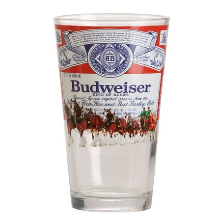 Budweiser Clydesdale Horse Label Pint Glass