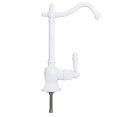 thumbnail image 5 of Westbrass D2035-NL-50 9" Victorian 1-Lever Handle Cold Water Dispenser Faucet, Powder Coat White, 5 of 10