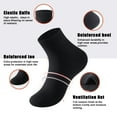 thumbnail image 6 of LWFBDTK Women's Cotton Socks 6-Pack – Thin, Breathable, Soft Crew Dress Socks for Work, Casual, Size 4-9, Black, 6 of 8