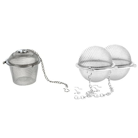 

3PCS Tea Stainless Strainer Locking Tea Spice Mesh Ball Diam 6cm with Practical Tea Ball 4.5cm