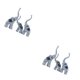 thumbnail image 1 of Ounissouiy Elephant Statue Resin Figurines Crafts Sculptures Home Decor Ornament 3 gris 22 cm 2Conjunto, 1 of 1