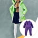 thumbnail image 5 of Sudadera con capucha y ropa de tela duradera para figuras de acción BJD en miniatura a escala 1/12 Púrpura, 5 of 9