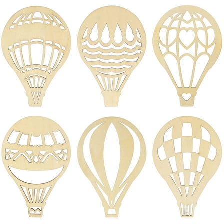 Uonlytech Miniature Hot Air Balloon Decorations Light Brown 30Pcs 12.0X8.3X0.2In