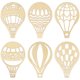 thumbnail image 1 of 30 adornos de madera con forma de globo aerostático, sin terminar, para pintar, con grafitis, para manualidades., 1 of 7