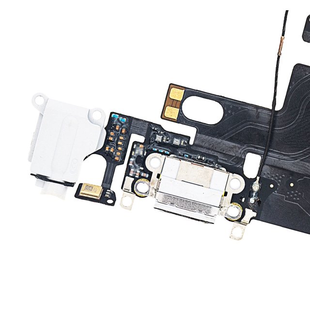 Esource Parts iPhone 6 Charging Port Flex Cable Replacement Silver Compatible A1549 A1586 A1589