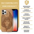 thumbnail image 7 of Case Yard Wooden Case Outside Soft TPU Silicone Slim Fit Shockproof Wood Phone Cover for Girls Boys Men and Women Supports Wireless Charging Beautiful Athena Design case for iPhone-12-Pro-Max, 7 of 7