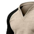 thumbnail image 5 of RongHuan Henley Shirts for Men Long Sleeve V-Neck Tshirts Vintage Slim Fit Sports T-Shirt Casual Color Block Tees, 5 of 7