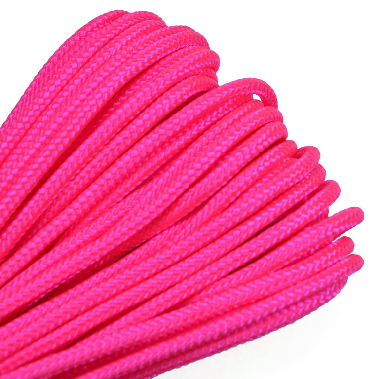 Neon Pink 325 Cord 3 Strand Paracord - 100 Feet