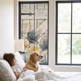 thumbnail image 2 of Spring Tulips Flower Window Privacy Film, Vintage Floral Barn Doors Rustic Beige Static Cling UV Sun Blocking Heat Control Window Tint Day and Night, Non-Adhesive One Way Privacy Cover 23.6''x59'', 2 of 7