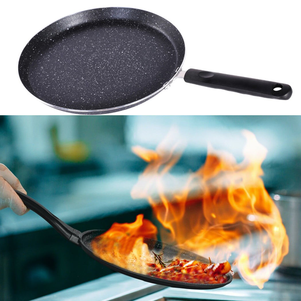 Non Stick Crepe Pan Marble Coated Roti Dosa Tawa Pancake Maker Induction,Gas Hob 