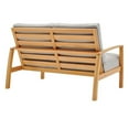 thumbnail image 3 of Modway Orlean 4 Piece Eucalyptus Wood Patio Sofa Set in Natural and Light Gray, 3 of 7