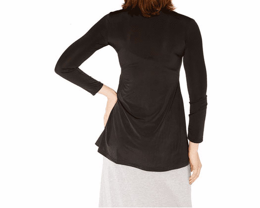 Women's Long Sleeve Three Button Henley Tunic Top