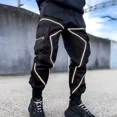 thumbnail image 4 of Pantalones cargo negros multibolsillos para hombre, estilo hip hop, para senderismo al aire libre, color blanco, talla grande, estilo Y2k, estilo emo oversize, 4 of 5
