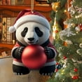 thumbnail image 4 of Christmas Cute Cartoon Panda Pattern Print Hanging Home Tree Pendant Christmas Tree Pendant Window Sill Car Pendant Backpack Pendant Christmas Home Decor 3.15 Inch, 4 of 7