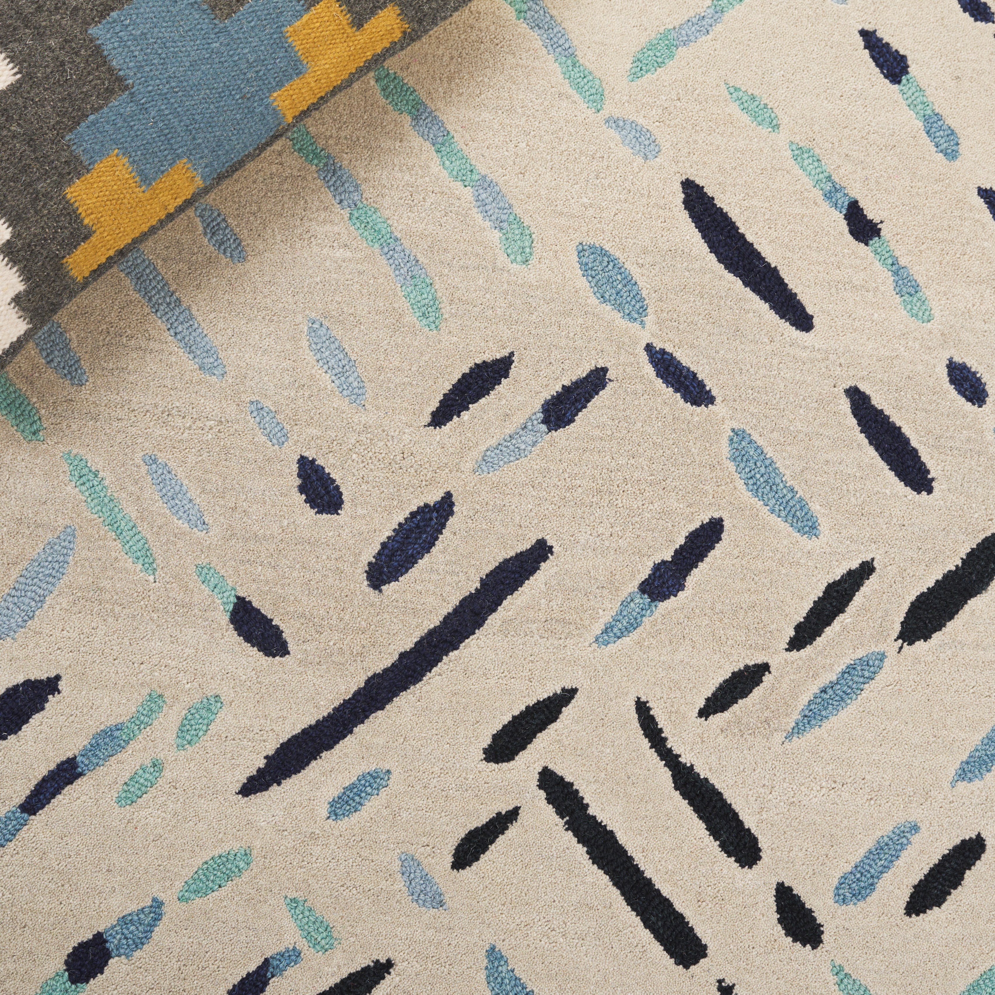 SAFAVIEH Metro Rodina Geometric Striped Area Rug, Gray/Blue, 3' x 5'