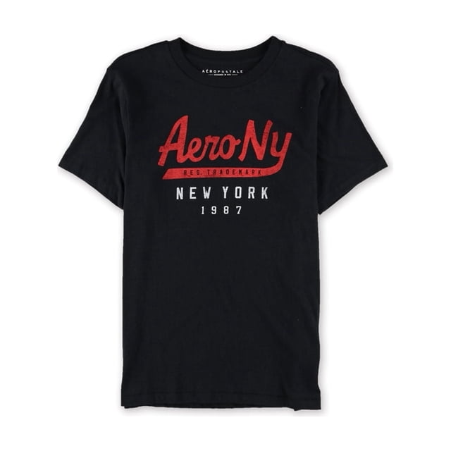 Camiseta gráfica Aeropostale NY Trademark para hombre color negro XS