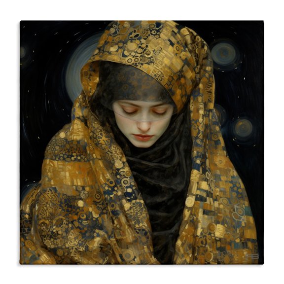 Stupell Industries Traditional Astral Geometric Portrait Canvas Art, 30 x 30, by RB