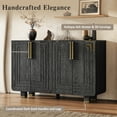 thumbnail image 4 of EUROCO 54" Buffet Cabinet Sideboard with Storage,Retro Accent Table with Adjustable Shelves for Kitchen,Living Room,Entryway,Black, 4 of 7