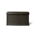 thumbnail image 3 of Suncast Elements Outdoor Resin Wicker Coffee Table with Storage, Java (2 Pack), 3 of 9
