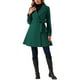 thumbnail image 2 of Abrigo elegante Inspire Chic para mujer, con cuello de chal, abrigo largo con cinturón de invierno, color verde oscuro, 2 of 6