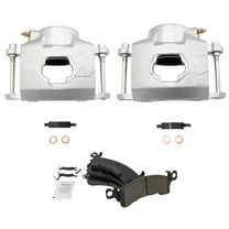 TRQ Front Brake Caliper Set Brake Pads Ceramic Compatible with 87-92 Cadillac 79-95 Chevrolet 79-91 GMC