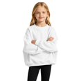 thumbnail image 5 of Ruyang Youth Girls Oversized Sweatshirt Drop Shoulder Crewneck Kids Long Sleeve Pullover Soft Polyester Casual Basic Tops, 5 of 9
