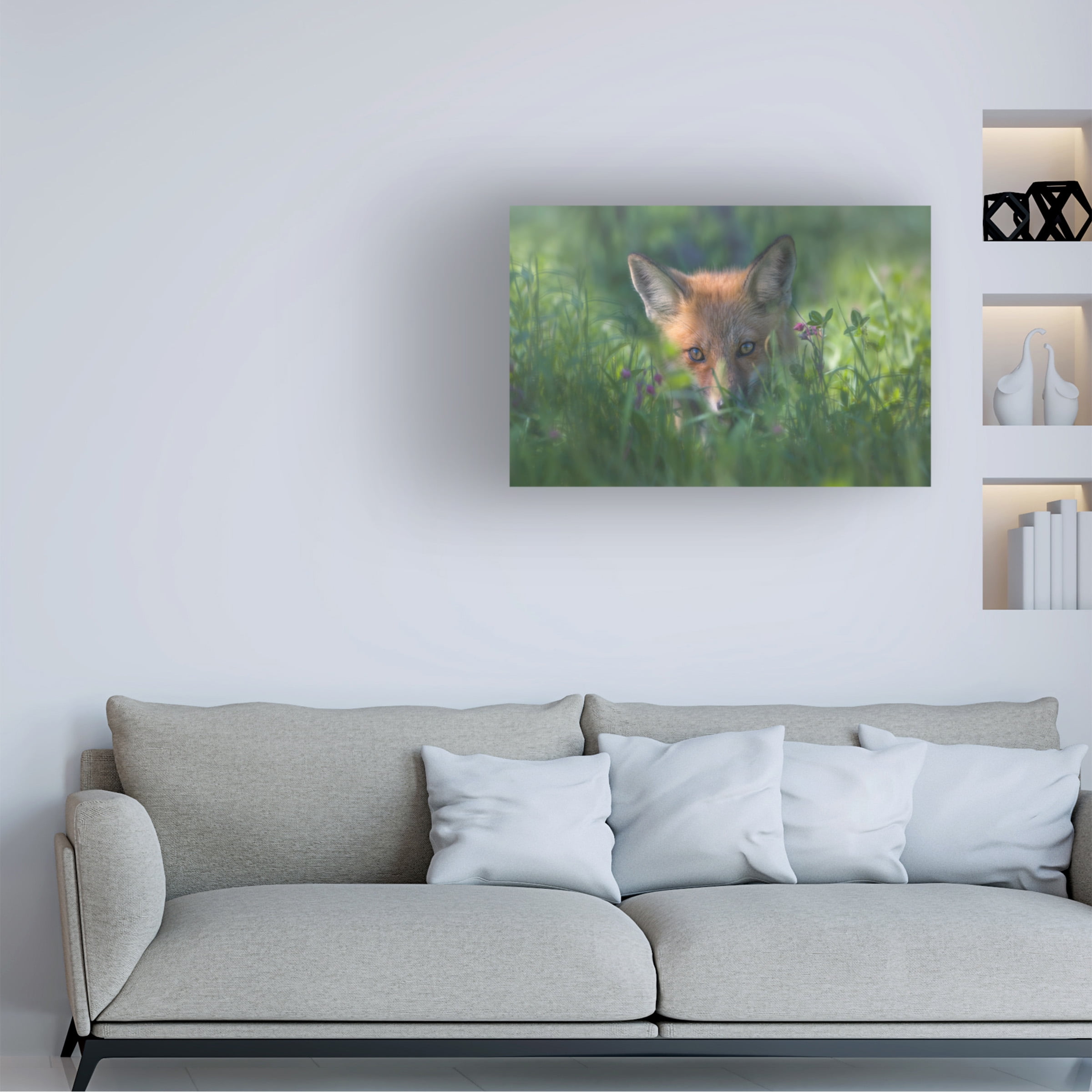 Larry Deng 'Red Fox 1' Canvas Art